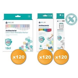 Pack scolaire remisé 360 étuis de coloriage et dessin antibactériens