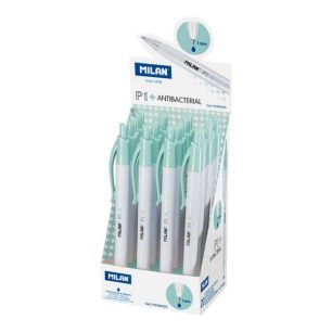 Pack scolaire remisé 360 stylos à bille bleus rétractables antibactériens MILAN