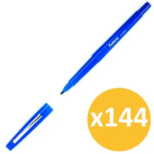 Pack scolaire remisé 144 stylos feutre moyen nylon bleu FUTURA