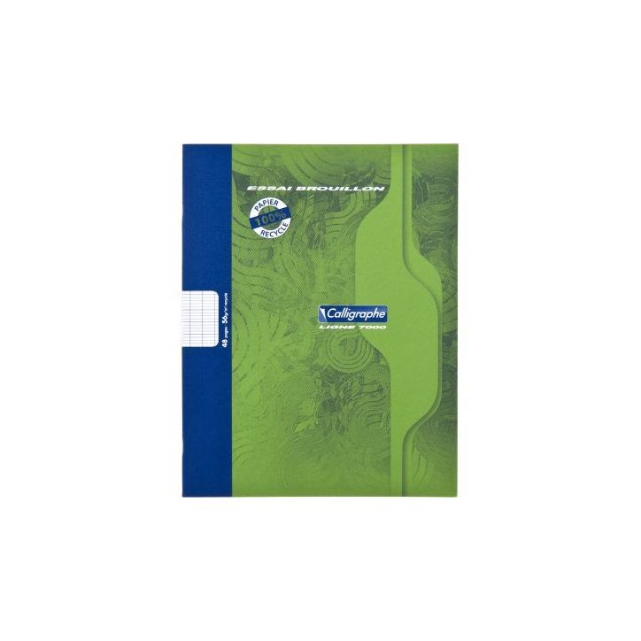 Cahier de brouillon 48 pages seyès 56g, format 17x22 cm 2148C CALLIGRAPH CLAIREFONTAINE