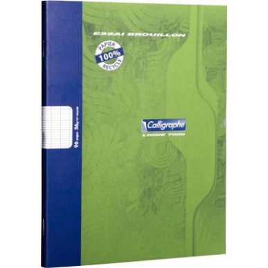 Achetez Cahier de brouillon 96 pages seyès 56g, format 17x22 cm 2196C CALLIGRAPH CLAIREFONTAINE pas..