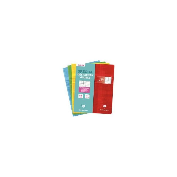 Piqûre 48 pages 17x22 cm, seyès 2,5 mm agrandi 10/10, papier 90g 3996C CLAIREFONTAINE