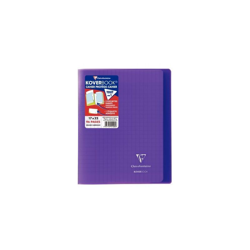 Achetez Piqûre 96 pages 17x22 cm KOVERBOOK, seyès 90g, couverture en polypropylène, violet 951405.. Achetez Piqûre 96 pages 17x22 cm KOVERBOOK, seyès 90g, couverture en polypropylène, violet 951405..