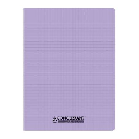 Achetez Piqûre 96 pages CONQUERANT, 17x22 cm, seyès, couv PP lilas 100902112 CONQUERANT HAMELIN pa..