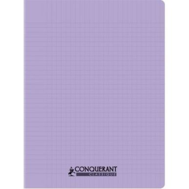 Achetez Piqûre 96 pages CONQUERANT, 17x22 cm, seyès, couv PP lilas 100902112 CONQUERANT HAMELIN pa..