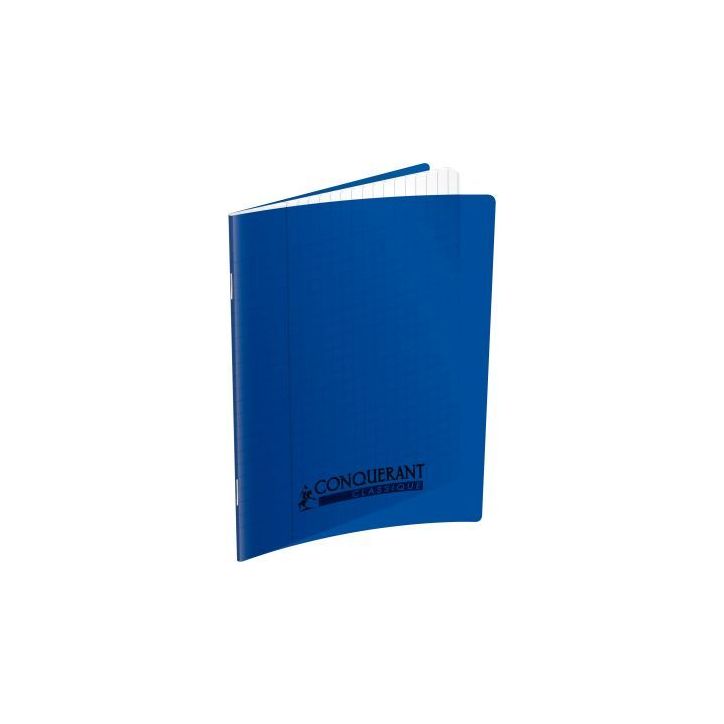 Piqûre 140 pages 17x22 cm, seyès, couverture polypropylène, bleu 400089846 HAMELIN