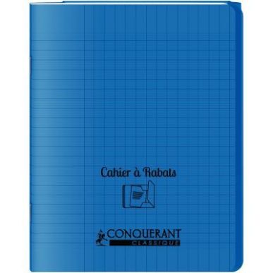 Achetez Piqûre 48 pages couverture polypropylène avec 2 rabats format 17x22 cm seyes coloris bleu ..