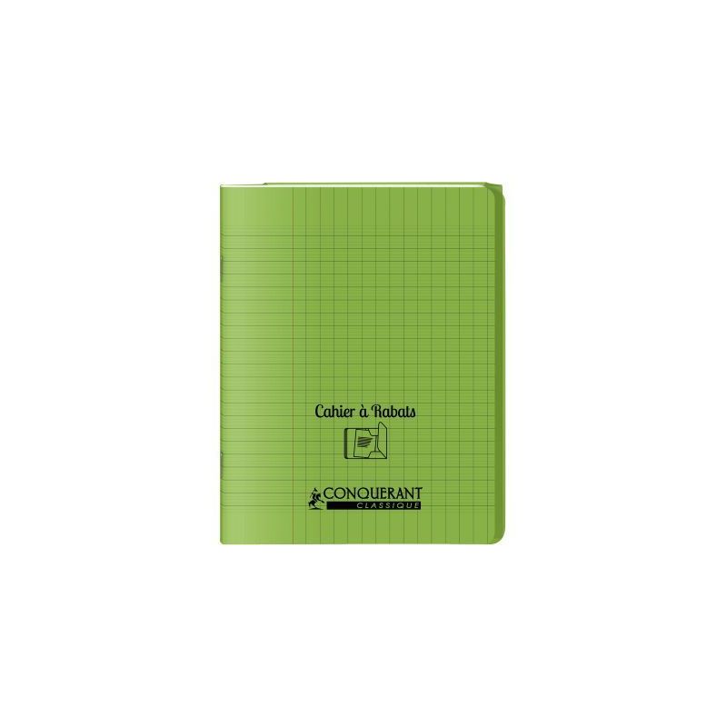 Achetez Piqûre 96 pages couverture polypropylène avec 2 rabats format 17x22 cm seyes coloris vert ..
