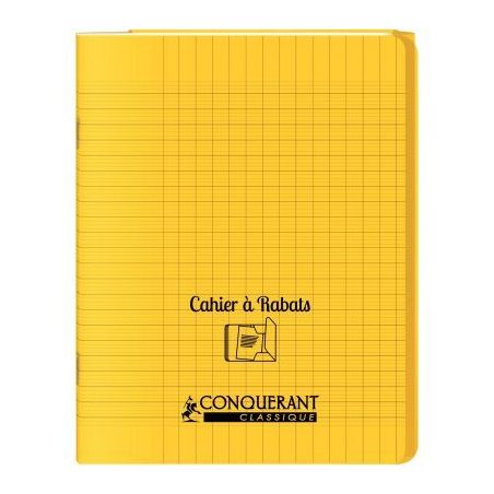 Achetez Piqûre 96 pages couverture polypropylène avec 2 rabats format 17x22 cm seyes coloris jaune..