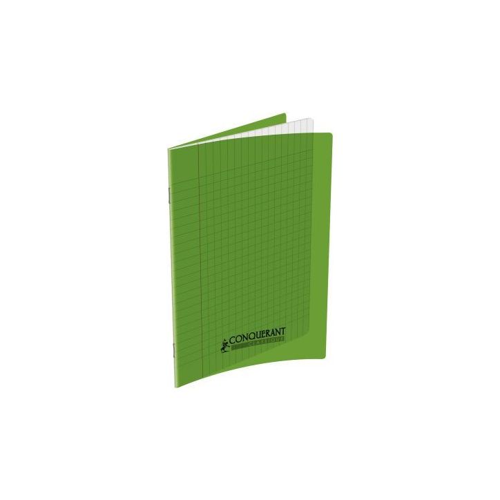 Piqûre 140 pages 17x22 cm, seyès, couverture polypropylène, vert 400089847 HAMELIN