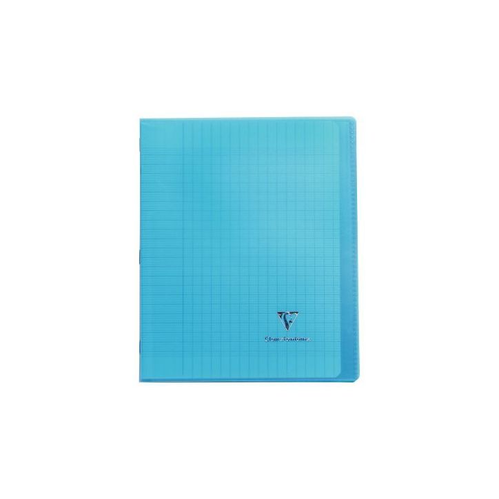 Piqûre 96 pages 17x22 cm KOVERBOOK, seyès 90g, couverture en polypropylène, bleu 951402C CLAIREFONTAINE