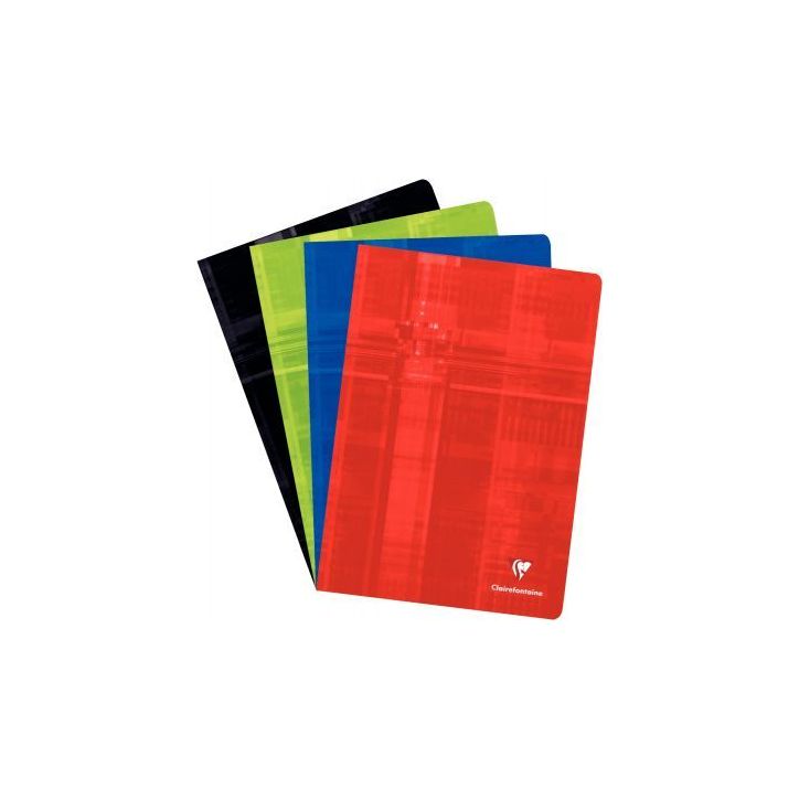 CLAIREFONTAINE Cahier reliure piqûre grand format 21x29,7cm 96 pages grands carreaux Séyès papier 90g