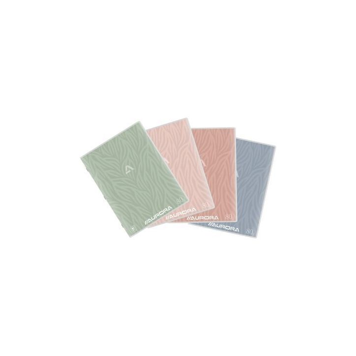Cahier piqué AURORA 120 pages 80g, format A4, quadrillé 4x8 60C AURORA