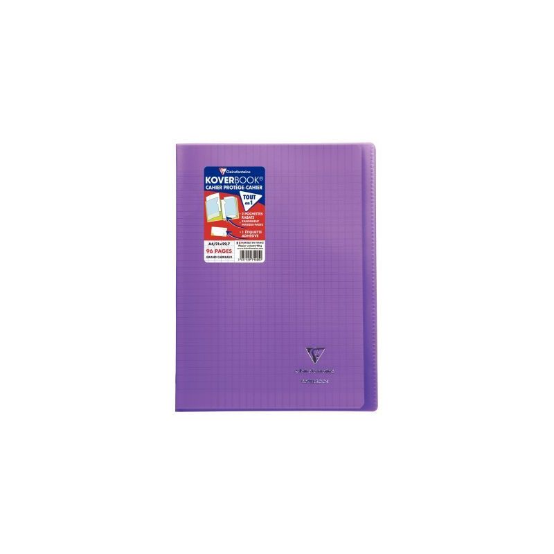 Achetez Piqûre 96 pages 21x29,7 cm KOVERBOOK, seyès 90g, couverture en polypropylène, violet 9714.. Achetez Piqûre 96 pages 21x29,7 cm KOVERBOOK, seyès 90g, couverture en polypropylène, violet 9714..