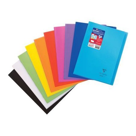 Achetez Piqûre 96 pages KOVERBOOK, format A4, quadrillé 5x5 90g, couverture polypropylène coloris..