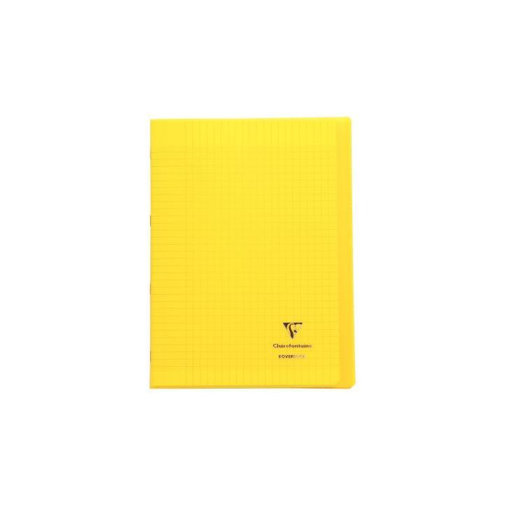 Piqûre 96 pages 21x29,7 cm KOVERBOOK, seyès 90g Couverture en polypropylène, jaune 971406C CLAIREFONTAINE
