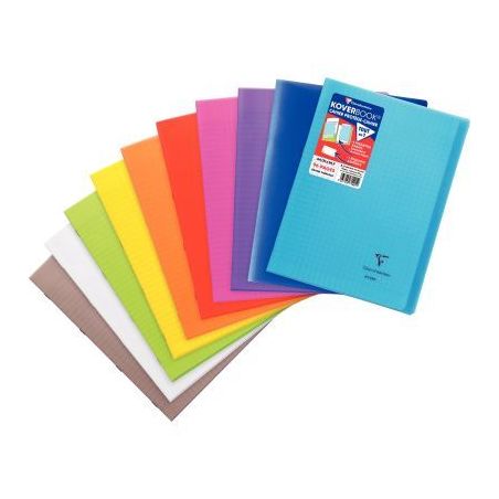 Achetez Piqûre 96 pages KOVERBOOK, format A4, seyès 90g, couverture polypropylène coloris assorti..