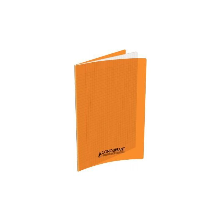 Piqûre 96 pages 21x29,7 cm, seyès 90g couverture polypropylène orange 100105478 HAMELIN