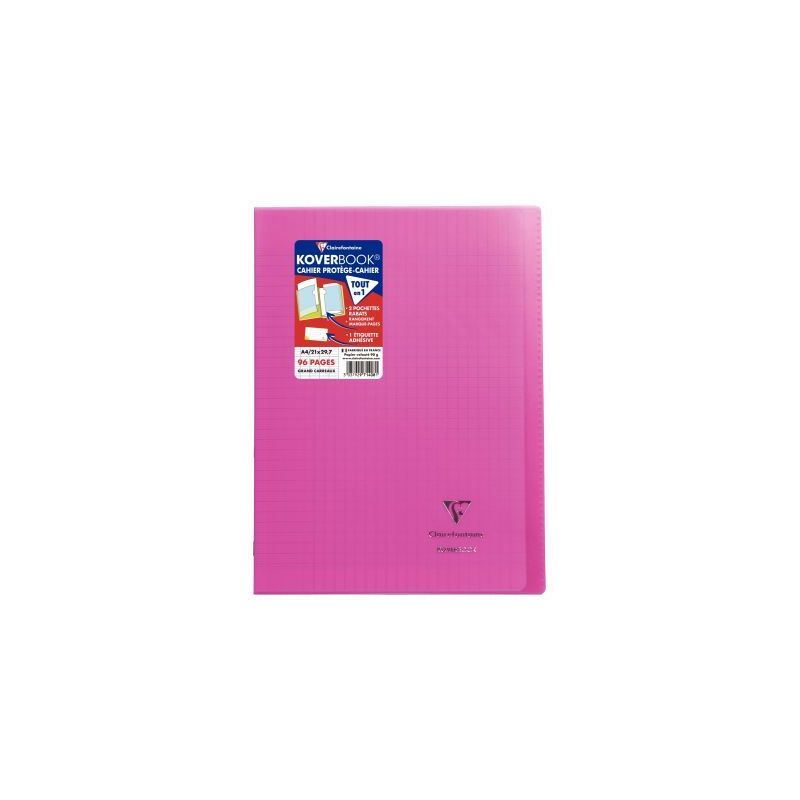 Achetez Piqûre 96 pages 21x29,7 cm KOVERBOOK, seyès 90g, couverture en polypropylène, rose 971408.. Achetez Piqûre 96 pages 21x29,7 cm KOVERBOOK, seyès 90g, couverture en polypropylène, rose 971408..