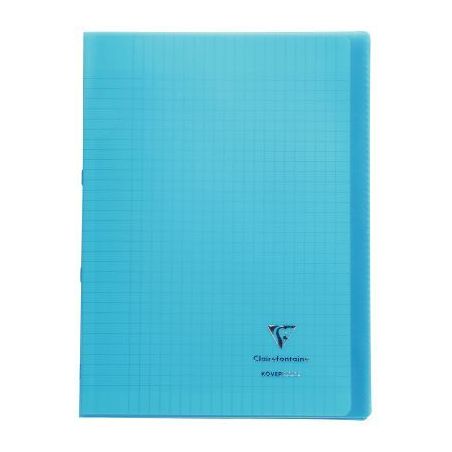 Achetez Piqûre 96 pages 21x29,7 cm KOVERBOOK, seyès 90g, couverture en polypropylène, bleu 971402..