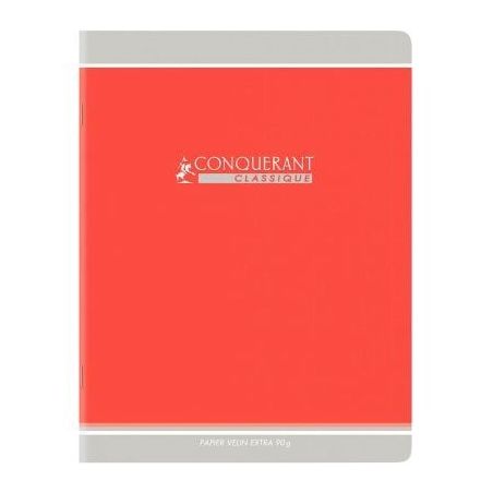 Achetez Cahier piqué 96 pages, format 24x32 cm, seyès, papier 90g, rouge 400164240 CONQUERANT HAME..