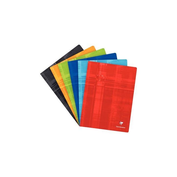 CLAIREFONTAINE Cahier piqûre 96 pages Seyès 24x32. Couverture carte