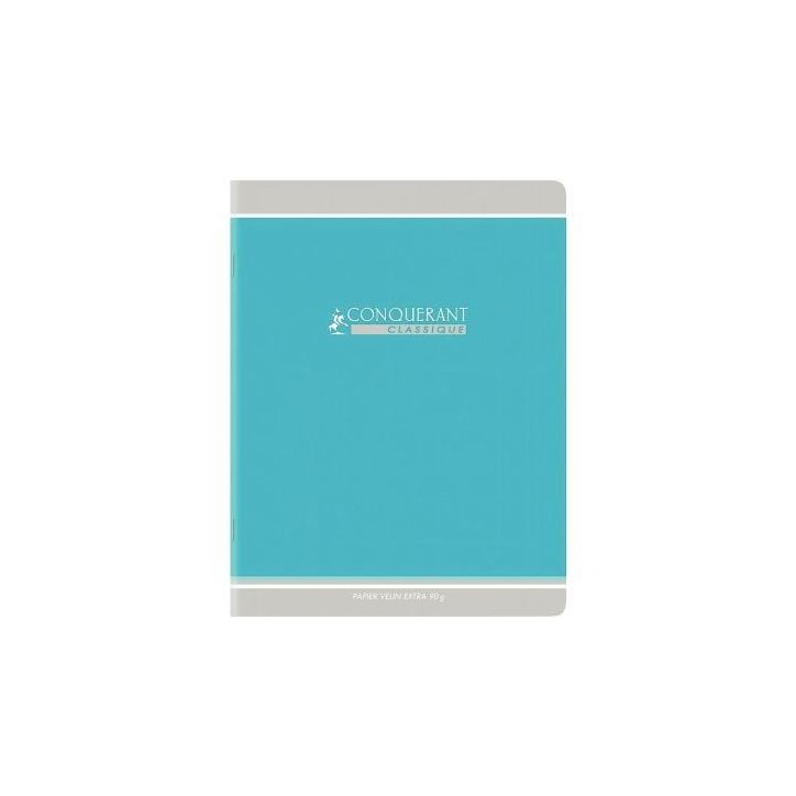 Cahier piqué 96 pages, format 24x32 cm, seyès, papier 90g, bleu 400164243 CONQUERANT HAMELIN