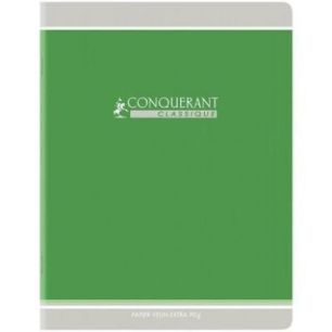 Achetez Cahier piqué 96 pages, format 24x32 cm, seyès, papier 90g, vert 400164241 CONQUERANT HAMEL..