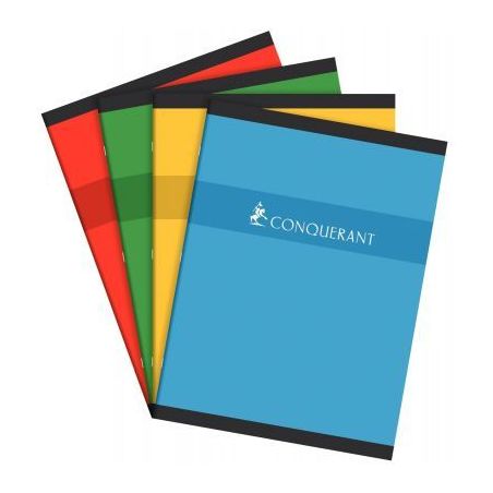 Achetez CONQUERANT C7 Cahier reliure piqûre 24x32 cm 96 pages 70g petits carreaux 5x5. Couverture c..