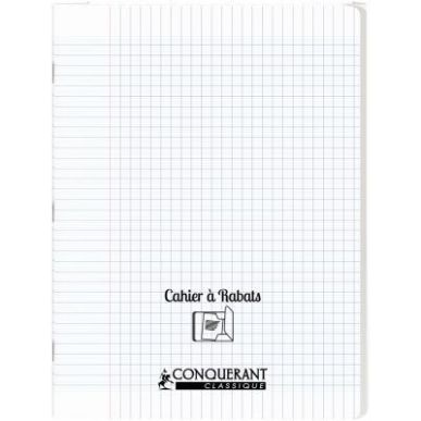 Achetez Piqûre 96 pages couverture polypropylène avec 2 rabats, format 24x32 cm, seyès, incolore ..