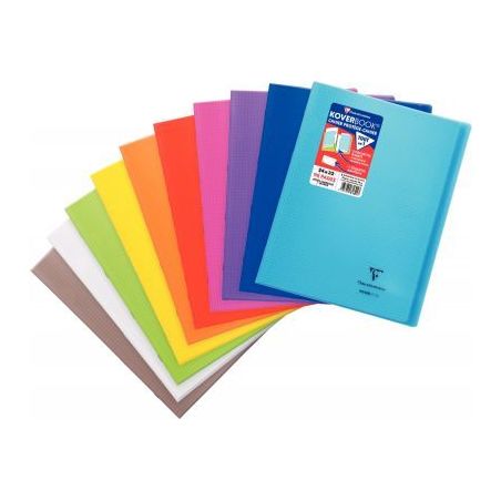 Achetez Piqûre 96 pages KOVERBOOK, format 24x32 cm, quadrillé 5x5 90g, couverture PP coloris assor..