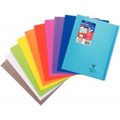 Achetez Piqûre 96 pages KOVERBOOK, format 24x32 cm, quadrillé 5x5 90g, couverture PP coloris assor..