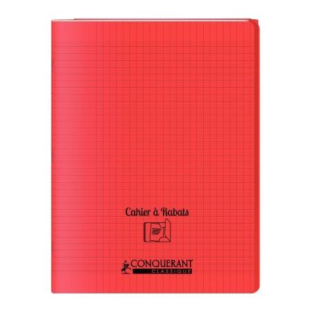 Achetez Piqûre 48 pages couverture polypropylène avec 2 rabats format 24x32 cm seyes rouge 4001040..