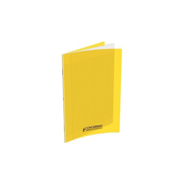 Piqûre 140 pages 24x32 cm, seyès, couverture polypropylène, jaune 400089828 HAMELIN