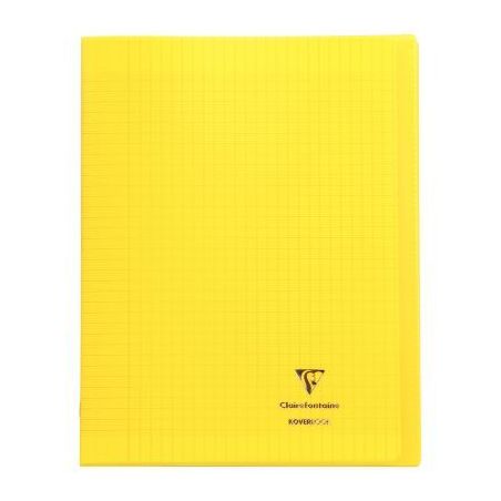 Achetez Piqûre 96 pages 24x32 cm KOVERBOOK, seyès 90g, couverture en polypropylène, jaune 981406C..