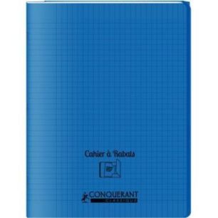 Piqûre 96 pages couverture polypropylène avec 2 rabats format 24x32 cm seyes bleu 400104019 HAMELIN