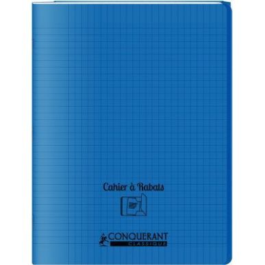 Achetez Piqûre 96 pages couverture polypropylène avec 2 rabats format 24x32 cm seyes bleu 40010401..