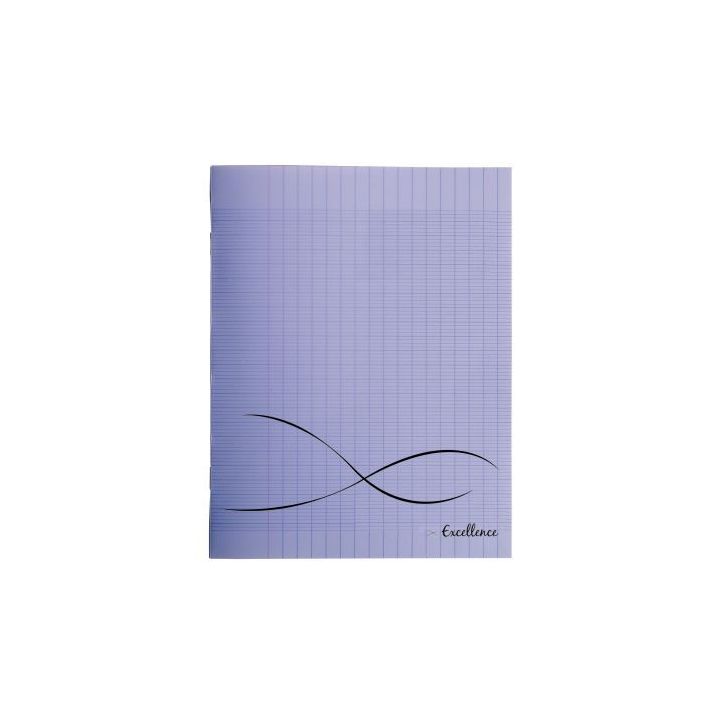 Piqûre 48 pages, couverture en polypropylène, format 24x32 cm, seyès, coloris violet 01795 EXCEL