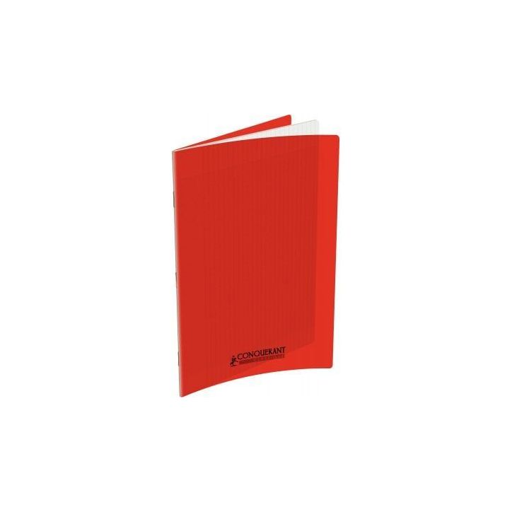 Piqûre 96 pages 24x32 cm, seyès 90g couverture polypropylène rouge 100104919 HAMELIN