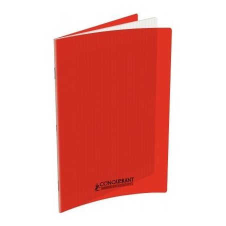 Achetez Piqûre 140 pages 24x32 cm, seyès, couverture polypropylène, rouge 400089827 CONQUERANT HA..
