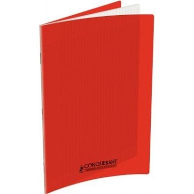 Achetez Piqûre 140 pages 24x32 cm, seyès, couverture polypropylène, rouge 400089827 CONQUERANT HA..