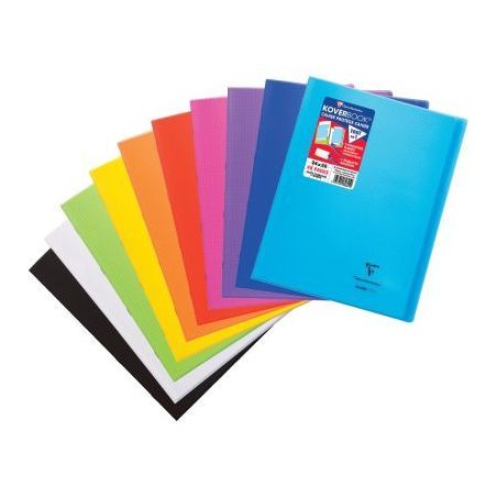 Achetez Piqûre 48 pages KOVERBOOK, format 24x32 cm, quadrillé 5x5, couverture polypropylène color..
