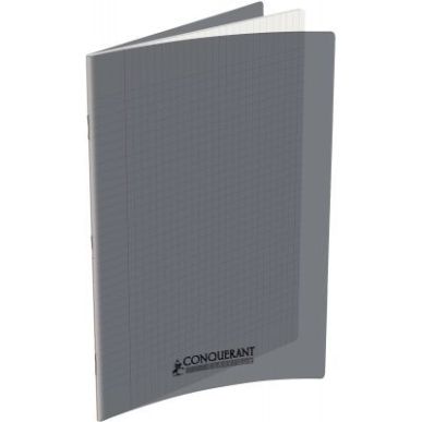 Achetez Cahier piqûre 24x32cm 48 pages 90g grands carreaux Séyès. Couverture polypropylène Gris ..