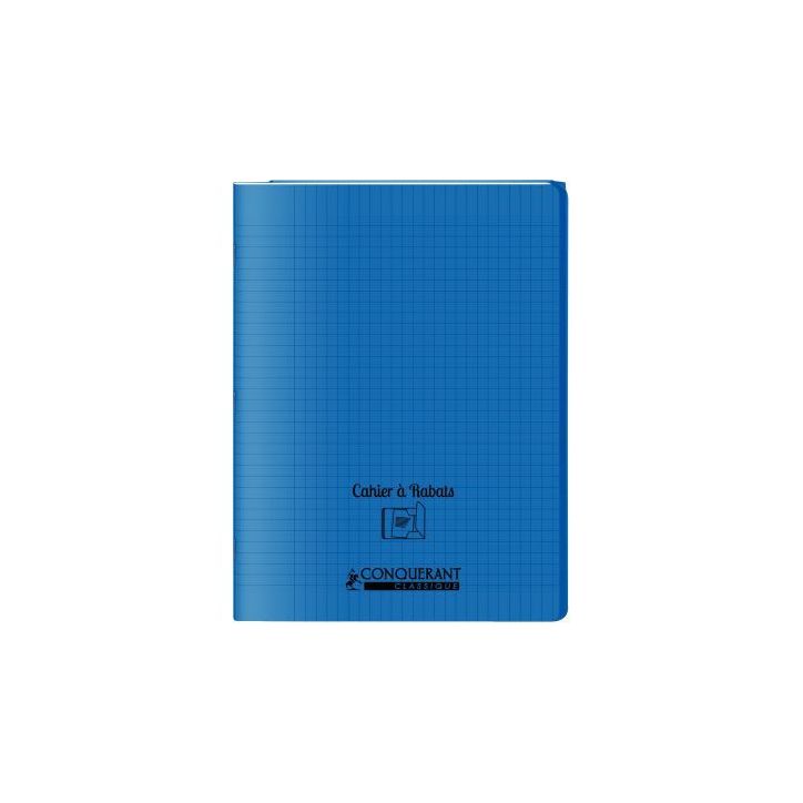 Piqûre 48 pages couverture polypropylène avec 2 rabats format 24x32 cm seyes bleu 400104015 HAMELIN