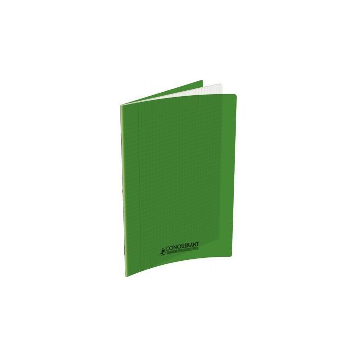 Piqûre 48 pages 24x32 cm, seyès 90g couverture polypropylène vert 400006763 HAMELIN