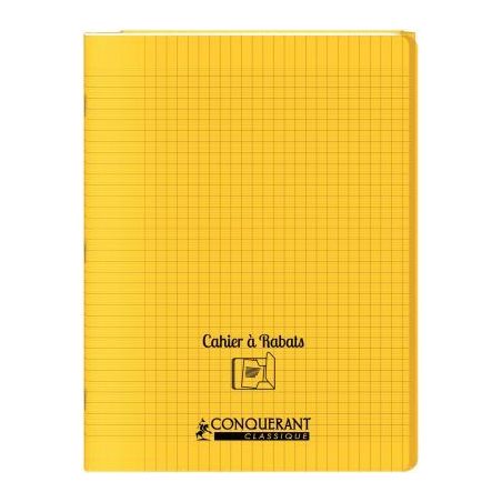 Achetez Piqûre 96 pages couverture polypropylène avec 2 rabats format 24x32 cm seyes jaune 4001040..