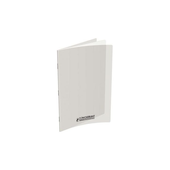 Piqûre 96 pages 24x32 cm, 90g papier uni blanc couverture en polypropylène incolore 100101311 HAMELIN