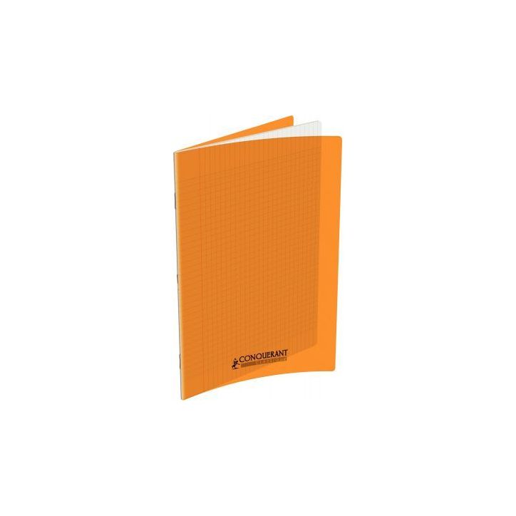 Piqûre 96 pages 24x32 cm, seyès 90g couverture polypropylène orange 100105480 HAMELIN