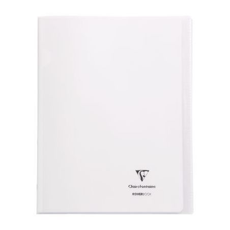 Achetez Piqûre 96 pages 24x32 cm KOVERBOOK, seyès 90g, couverture en polypropylène, incolore 9814..