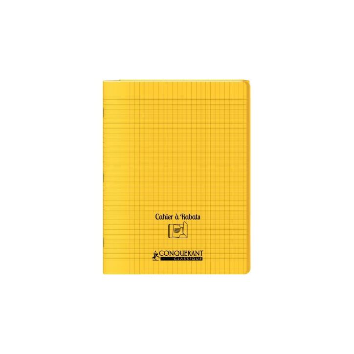 Piqûre 48 pages couverture polypropylène avec 2 rabats format 24x32 cm seyes jaune 400104018 HAMELIN